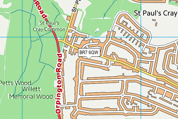 BR7 6QW map - OS VectorMap District (Ordnance Survey) BR7 6QW map - OS VectorMap District (Ordnance Survey)