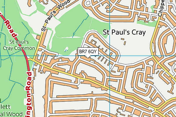 BR7 6QY map - OS VectorMap District (Ordnance Survey)