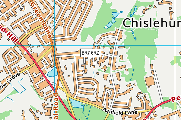 BR7 6RZ map - OS VectorMap District (Ordnance Survey) BR7 6RZ map - OS VectorMap District (Ordnance Survey)