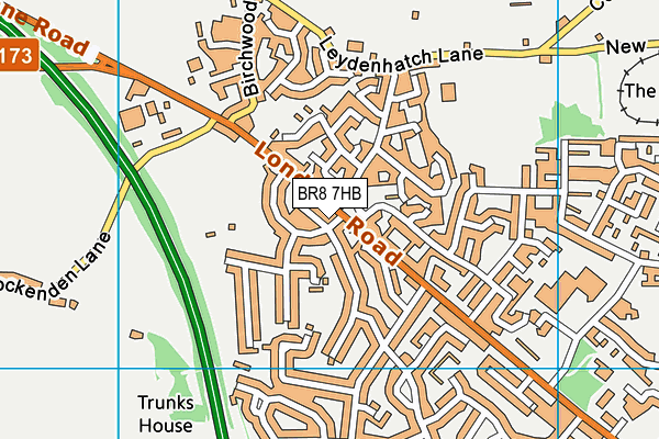 BR8 7HB map - OS VectorMap District (Ordnance Survey) BR8 7HB map - OS VectorMap District (Ordnance Survey)