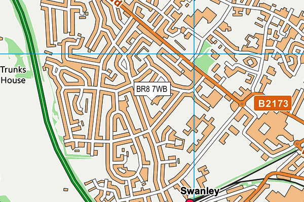 BR8 7WB map - OS VectorMap District (Ordnance Survey) BR8 7WB map - OS VectorMap District (Ordnance Survey)