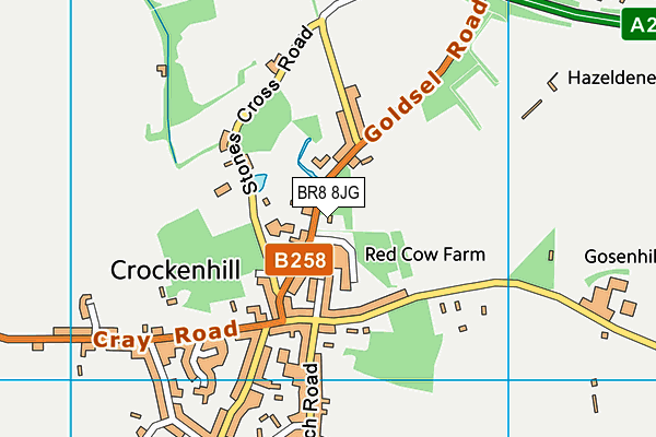BR8 8JG map - OS VectorMap District (Ordnance Survey) BR8 8JG map - OS VectorMap District (Ordnance Survey)