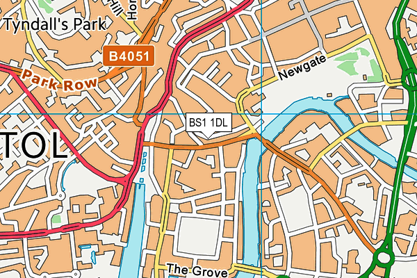 BS1 1DL map - OS VectorMap District (Ordnance Survey) BS1 1DL map - OS VectorMap District (Ordnance Survey)