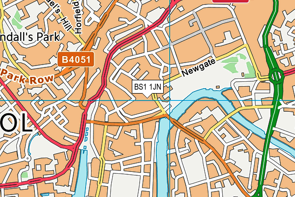 BS1 1JN map - OS VectorMap District (Ordnance Survey) BS1 1JN map - OS VectorMap District (Ordnance Survey)