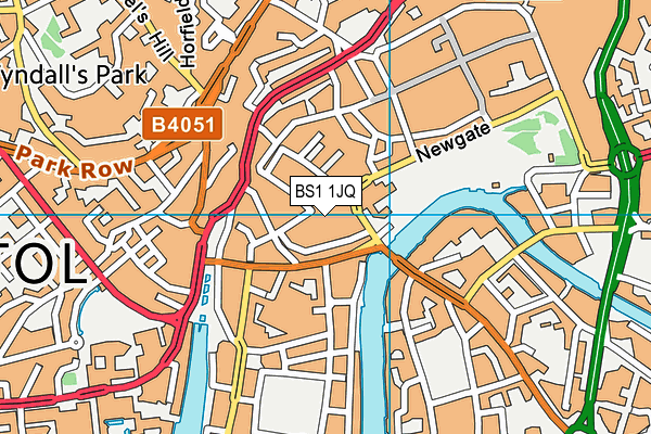 BS1 1JQ map - OS VectorMap District (Ordnance Survey) BS1 1JQ map - OS VectorMap District (Ordnance Survey)
