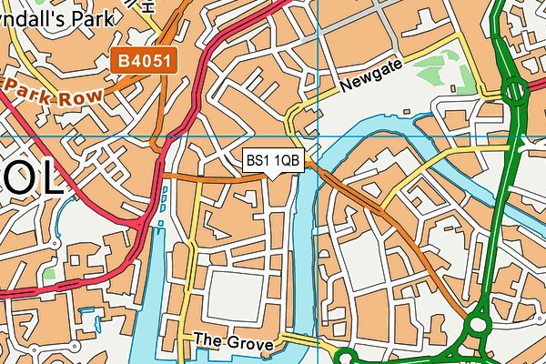 BS1 1QB map - OS VectorMap District (Ordnance Survey) BS1 1QB map - OS VectorMap District (Ordnance Survey)