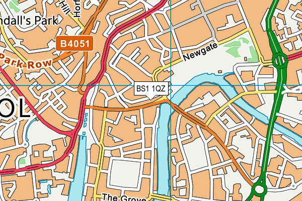BS1 1QZ map - OS VectorMap District (Ordnance Survey) BS1 1QZ map - OS VectorMap District (Ordnance Survey)