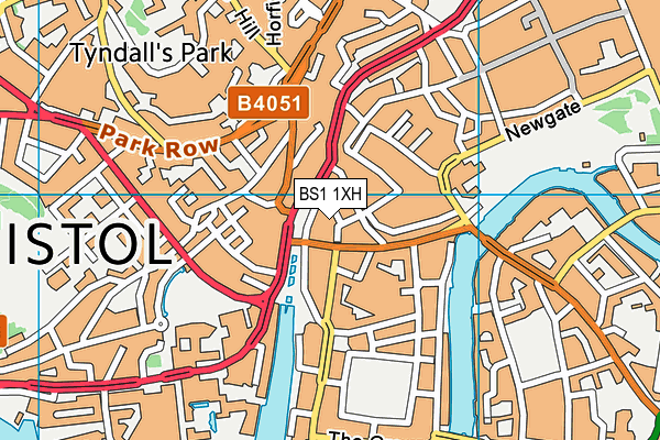 BS1 1XH map - OS VectorMap District (Ordnance Survey)
