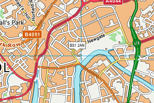 BS1 2AN map - OS VectorMap District (Ordnance Survey) BS1 2AN map - OS VectorMap District (Ordnance Survey)