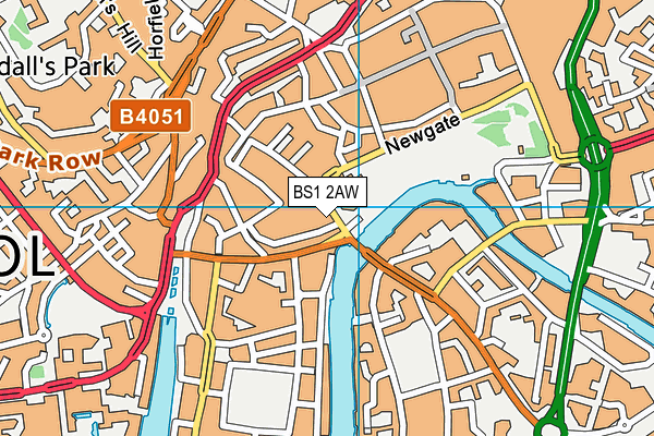 BS1 2AW map - OS VectorMap District (Ordnance Survey) BS1 2AW map - OS VectorMap District (Ordnance Survey)