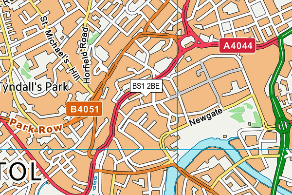 BS1 2BE map - OS VectorMap District (Ordnance Survey) BS1 2BE map - OS VectorMap District (Ordnance Survey)