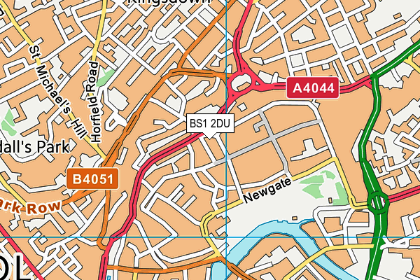 BS1 2DU map - OS VectorMap District (Ordnance Survey)