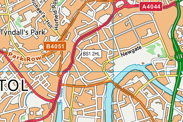 BS1 2HL map - OS VectorMap District (Ordnance Survey) BS1 2HL map - OS VectorMap District (Ordnance Survey)