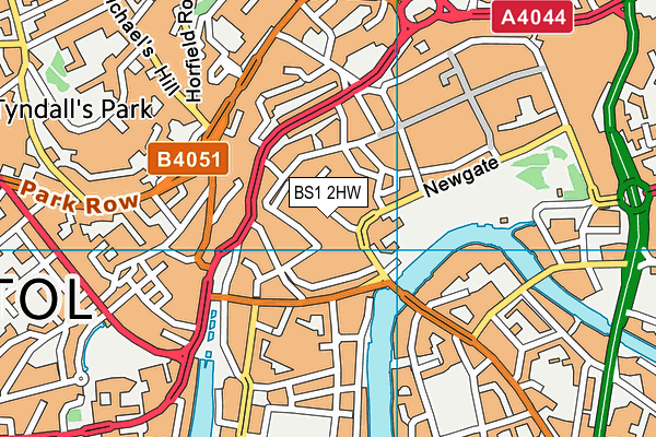 BS1 2HW map - OS VectorMap District (Ordnance Survey) BS1 2HW map - OS VectorMap District (Ordnance Survey)