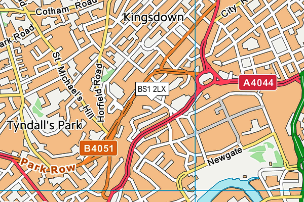 BS1 2LX map - OS VectorMap District (Ordnance Survey) BS1 2LX map - OS VectorMap District (Ordnance Survey)