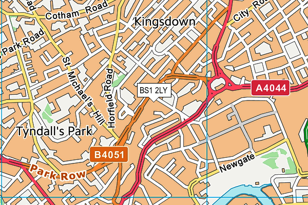 BS1 2LY map - OS VectorMap District (Ordnance Survey) BS1 2LY map - OS VectorMap District (Ordnance Survey)