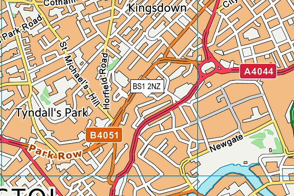 BS1 2NZ map - OS VectorMap District (Ordnance Survey) BS1 2NZ map - OS VectorMap District (Ordnance Survey)