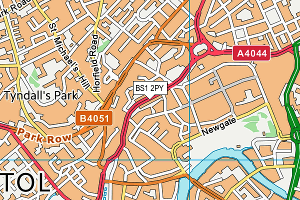 BS1 2PY map - OS VectorMap District (Ordnance Survey) BS1 2PY map - OS VectorMap District (Ordnance Survey)