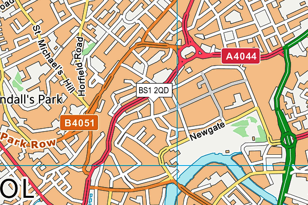 BS1 2QD map - OS VectorMap District (Ordnance Survey) BS1 2QD map - OS VectorMap District (Ordnance Survey)