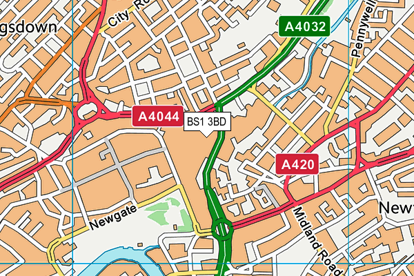 BS1 3BD map - OS VectorMap District (Ordnance Survey) BS1 3BD map - OS VectorMap District (Ordnance Survey)
