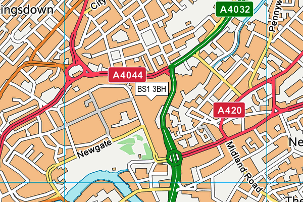BS1 3BH map - OS VectorMap District (Ordnance Survey) BS1 3BH map - OS VectorMap District (Ordnance Survey)