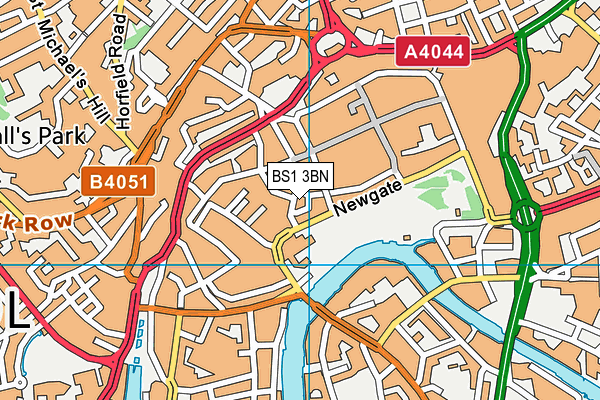 BS1 3BN map - OS VectorMap District (Ordnance Survey) BS1 3BN map - OS VectorMap District (Ordnance Survey)
