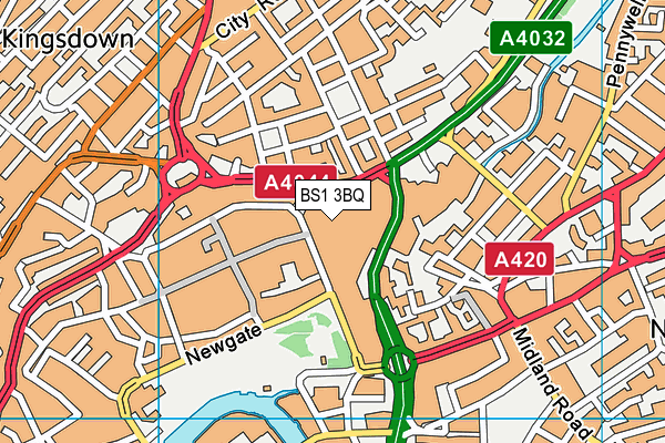 BS1 3BQ map - OS VectorMap District (Ordnance Survey) BS1 3BQ map - OS VectorMap District (Ordnance Survey)