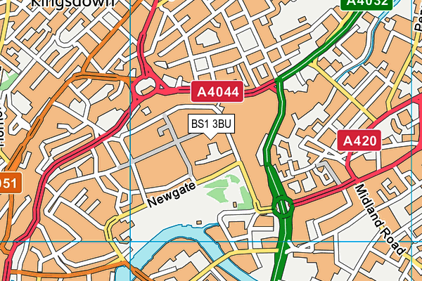 BS1 3BU map - OS VectorMap District (Ordnance Survey) BS1 3BU map - OS VectorMap District (Ordnance Survey)