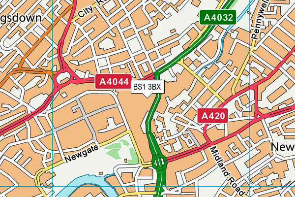 BS1 3BX map - OS VectorMap District (Ordnance Survey) BS1 3BX map - OS VectorMap District (Ordnance Survey)