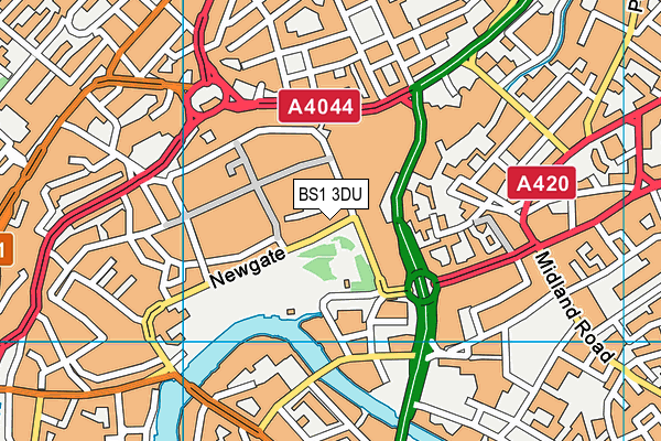 BS1 3DU map - OS VectorMap District (Ordnance Survey) BS1 3DU map - OS VectorMap District (Ordnance Survey)