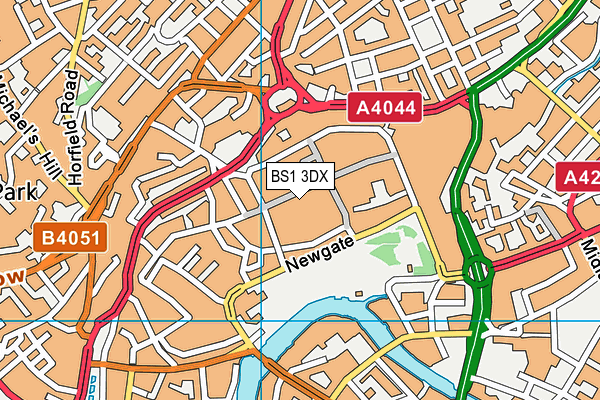 BS1 3DX map - OS VectorMap District (Ordnance Survey) BS1 3DX map - OS VectorMap District (Ordnance Survey)
