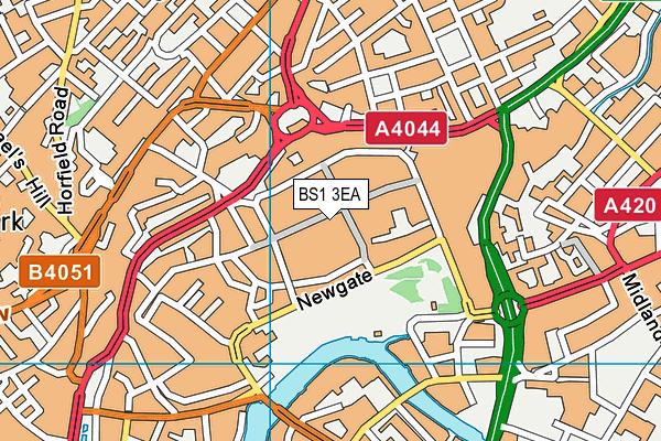 BS1 3EA map - OS VectorMap District (Ordnance Survey) BS1 3EA map - OS VectorMap District (Ordnance Survey)