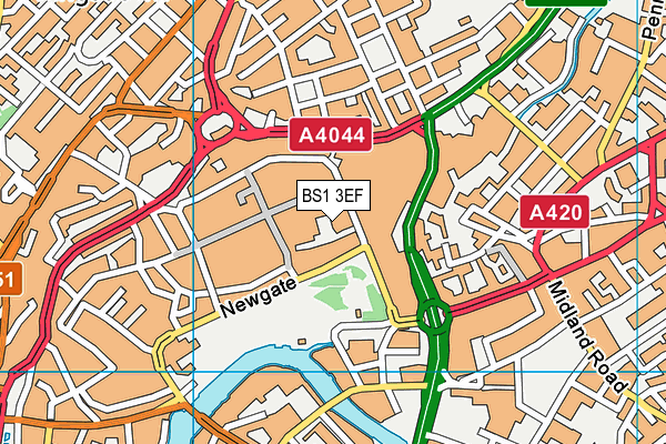 BS1 3EF map - OS VectorMap District (Ordnance Survey) BS1 3EF map - OS VectorMap District (Ordnance Survey)