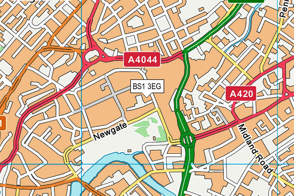 BS1 3EG map - OS VectorMap District (Ordnance Survey) BS1 3EG map - OS VectorMap District (Ordnance Survey)