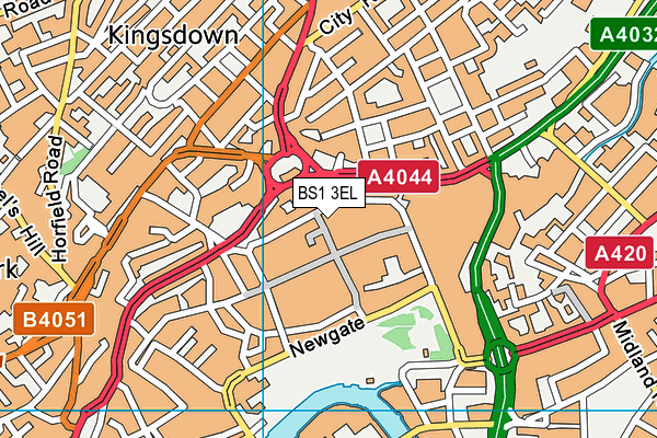 BS1 3EL map - OS VectorMap District (Ordnance Survey)
