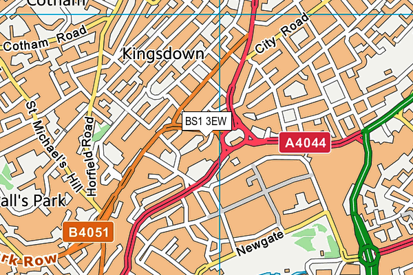 BS1 3EW map - OS VectorMap District (Ordnance Survey) BS1 3EW map - OS VectorMap District (Ordnance Survey)