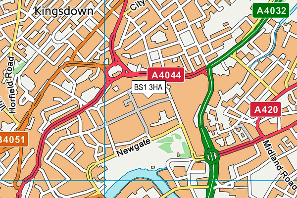 BS1 3HA map - OS VectorMap District (Ordnance Survey) BS1 3HA map - OS VectorMap District (Ordnance Survey)
