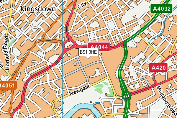 BS1 3HE map - OS VectorMap District (Ordnance Survey) BS1 3HE map - OS VectorMap District (Ordnance Survey)