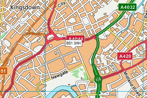 BS1 3HH map - OS VectorMap District (Ordnance Survey) BS1 3HH map - OS VectorMap District (Ordnance Survey)