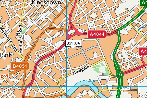 BS1 3JA map - OS VectorMap District (Ordnance Survey) BS1 3JA map - OS VectorMap District (Ordnance Survey)