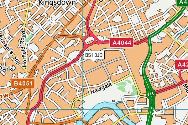 BS1 3JD map - OS VectorMap District (Ordnance Survey) BS1 3JD map - OS VectorMap District (Ordnance Survey)