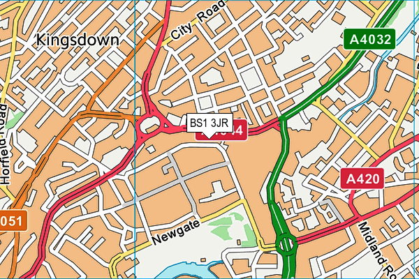 BS1 3JR map - OS VectorMap District (Ordnance Survey) BS1 3JR map - OS VectorMap District (Ordnance Survey)