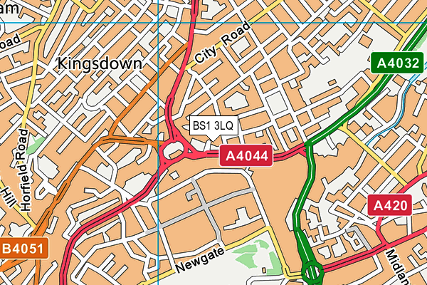 BS1 3LQ map - OS VectorMap District (Ordnance Survey) BS1 3LQ map - OS VectorMap District (Ordnance Survey)