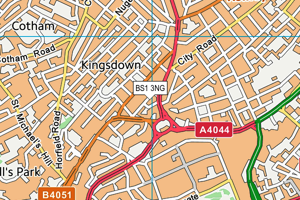 BS1 3NG map - OS VectorMap District (Ordnance Survey) BS1 3NG map - OS VectorMap District (Ordnance Survey)