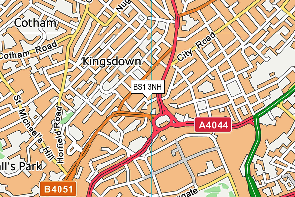 BS1 3NH map - OS VectorMap District (Ordnance Survey) BS1 3NH map - OS VectorMap District (Ordnance Survey)