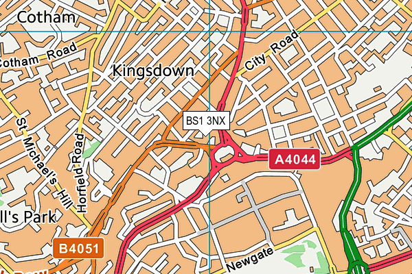 BS1 3NX map - OS VectorMap District (Ordnance Survey) BS1 3NX map - OS VectorMap District (Ordnance Survey)