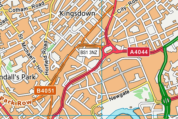 BS1 3NZ map - OS VectorMap District (Ordnance Survey) BS1 3NZ map - OS VectorMap District (Ordnance Survey)