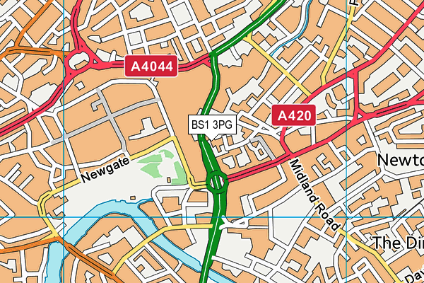 BS1 3PG map - OS VectorMap District (Ordnance Survey) BS1 3PG map - OS VectorMap District (Ordnance Survey)