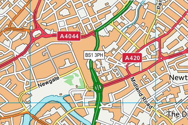 BS1 3PH map - OS VectorMap District (Ordnance Survey) BS1 3PH map - OS VectorMap District (Ordnance Survey)