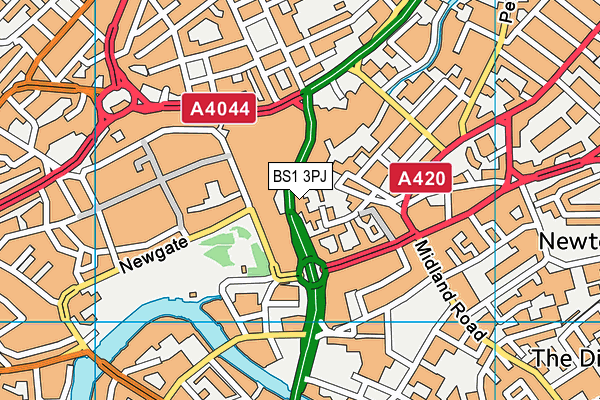 BS1 3PJ map - OS VectorMap District (Ordnance Survey) BS1 3PJ map - OS VectorMap District (Ordnance Survey)